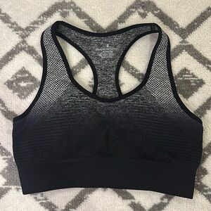 NWOT Peachy Bunz Sports Bra Sz S Black Ombré